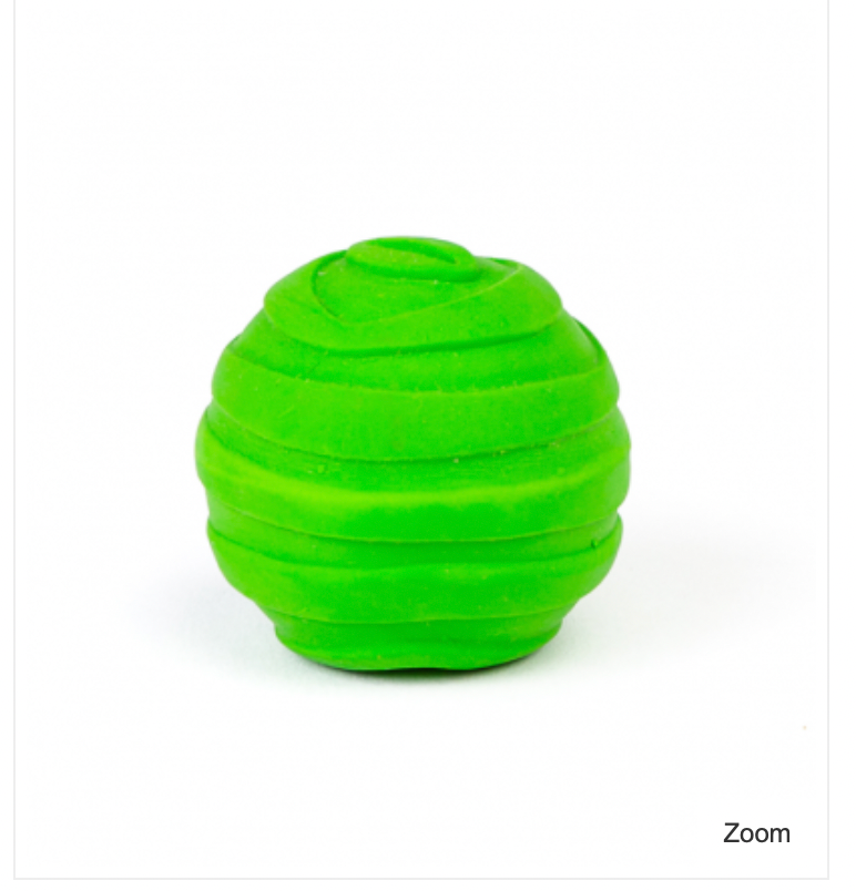 BUDZ Latex Dog Toy Mini Ball Squeaker 1.9" GREEN