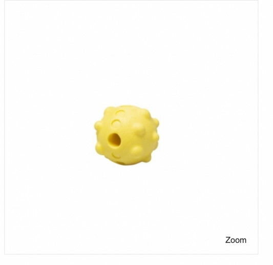 BUDZ Dog Toy Rubber Foam Ball Yellow 2.5''