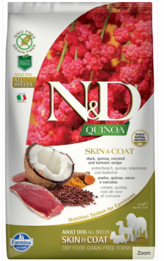 FARMINA ND Dog Quinoa SKIN+COAT DUCK All breed