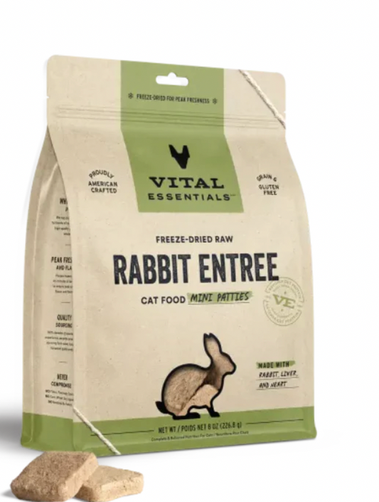 Vital Essentials - Dog Mini Patties Freeze Dried - Rabbit