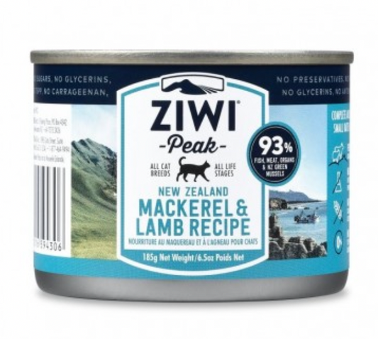ZIWI Peak Cat Mackerel and Lamb 12/185g