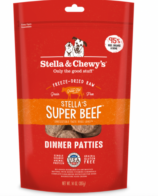 Stella&Chewys Dog freeze-dried Stella's Super Beef Patties