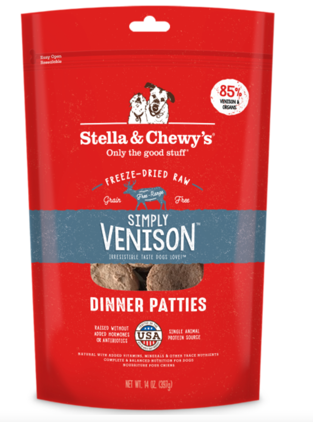 Stella&Chewys Dog freeze-dried Simply Venison Patties