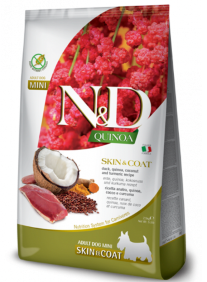 FARMINA N&D DOG QUINOA SKIN+COAT DUCK MINI