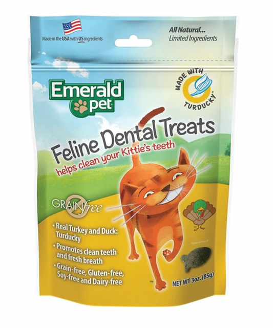 Emerald Pet - Cat - Cat Dental Treat - Turducky - 3oz