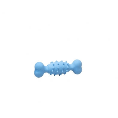 BUDZ Dog Toy Rubber Foam Bone Blue 4.5''