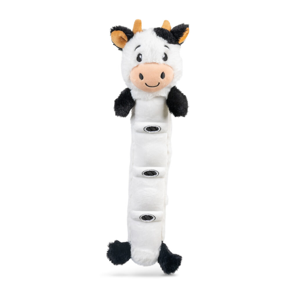 Cow Growl Noodles Plush Dog Toy