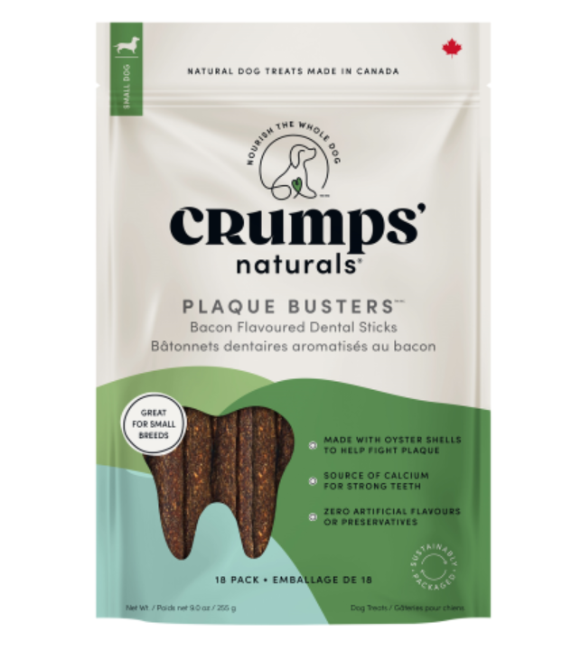 Crumps' Naturals Dog Plaque Busters with Bacon