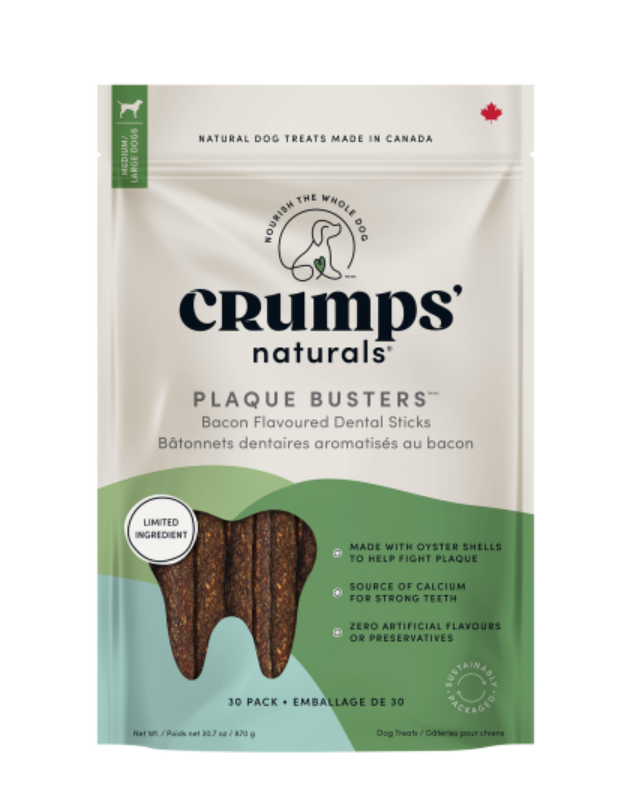 Crumps' Naturals Dog Plaque Busters with Bacon