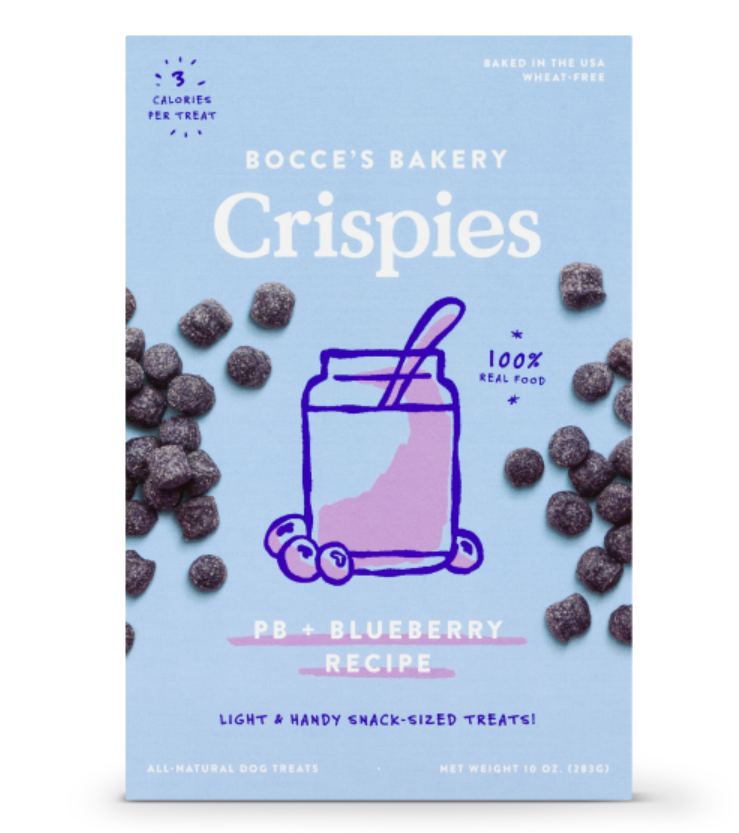 Bocce's Bakery Dog Crispies PB + Blueberry