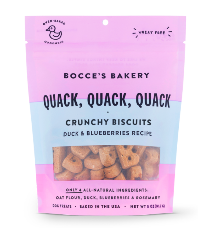 Bocce's Bakery Dog Crunchy Biscuits -Mud Pie Oh My -Sunday Roast- Say Moo-Quack