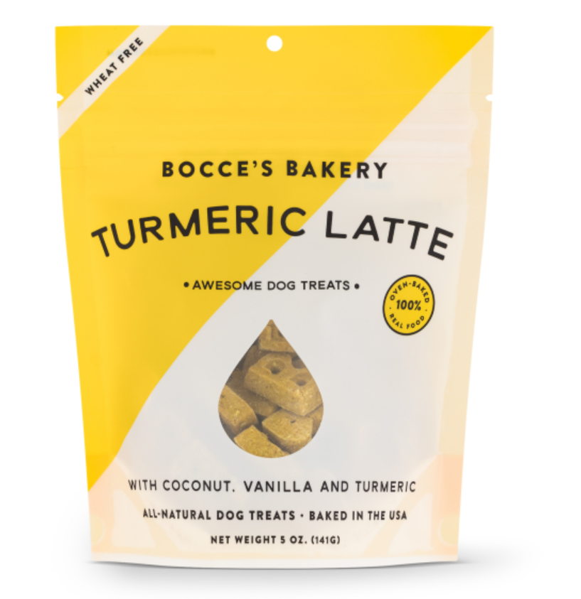 Bocce's Bakery Dog Crunchy Biscuits -Bedtime Tea - Turmeric Latte