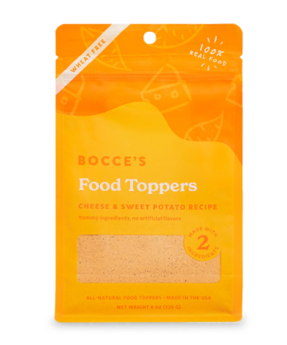 Bocce's Food Toppers - Chicken & Pumpkin -Cheese & Sweet Potato - Beef & Cheese