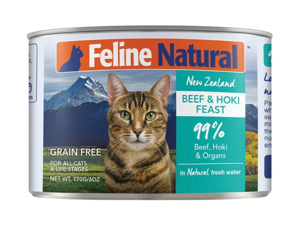 Feline Natural - Beef & Hoki Can MIN 6 Cans/Half Case