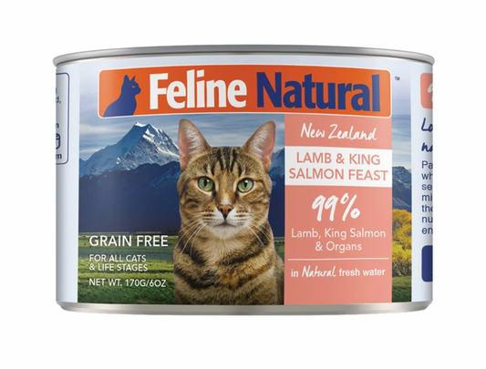 Feline Natural- Lamb & Salmon Can MIN 6 Cans/Half Case