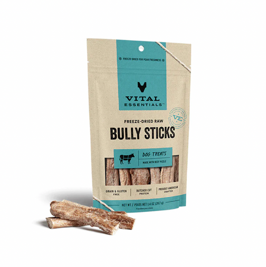 Vital Essentials - Dog GF Freeze-Dried Bully Sticks treats 5 Count