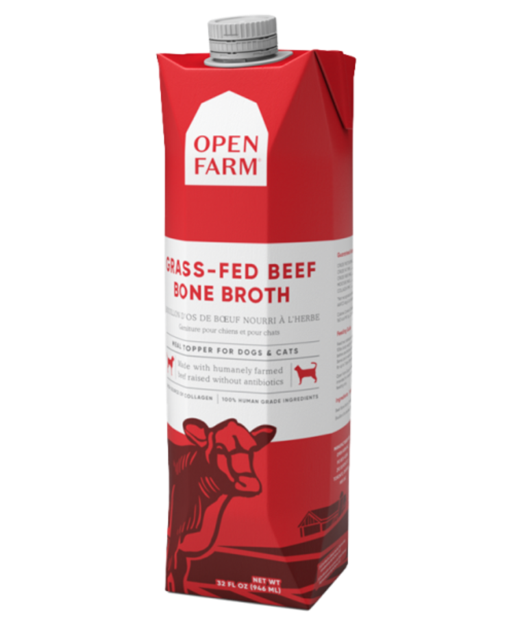 Open Farm Dog/Cat Bone Broth Topper Grass-Fed Beef