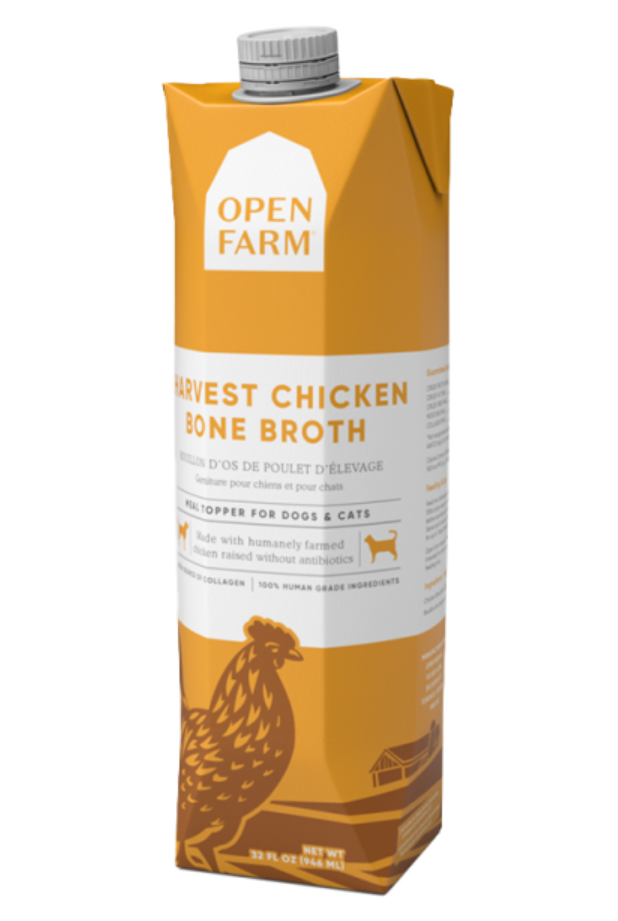 Open Farm Dog/Cat Bone Broth Topper Hrvst Chicken