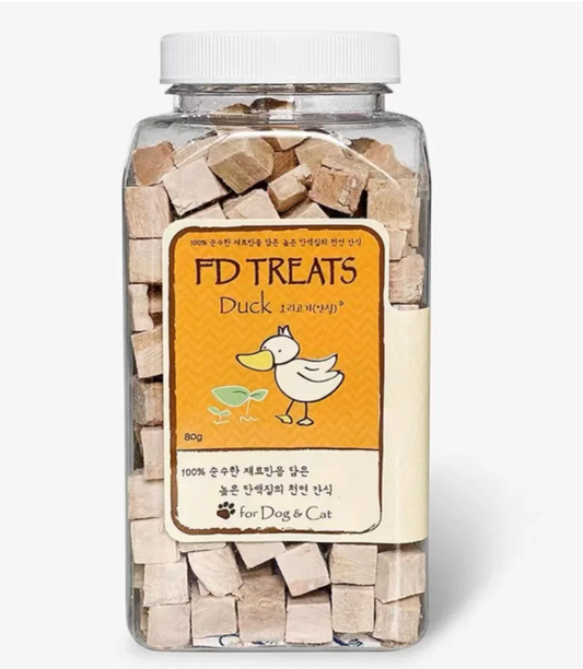 FD Treats Freeze-Dried Duck Meat Dog and Cat Treats PREORDER