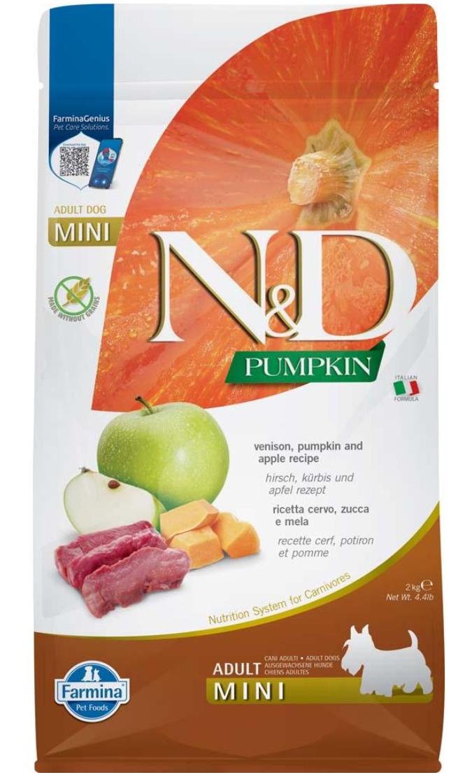 FARMINA ND Pumpkin Dog Venison and Apple Adult MINI-AD MED-MAXI