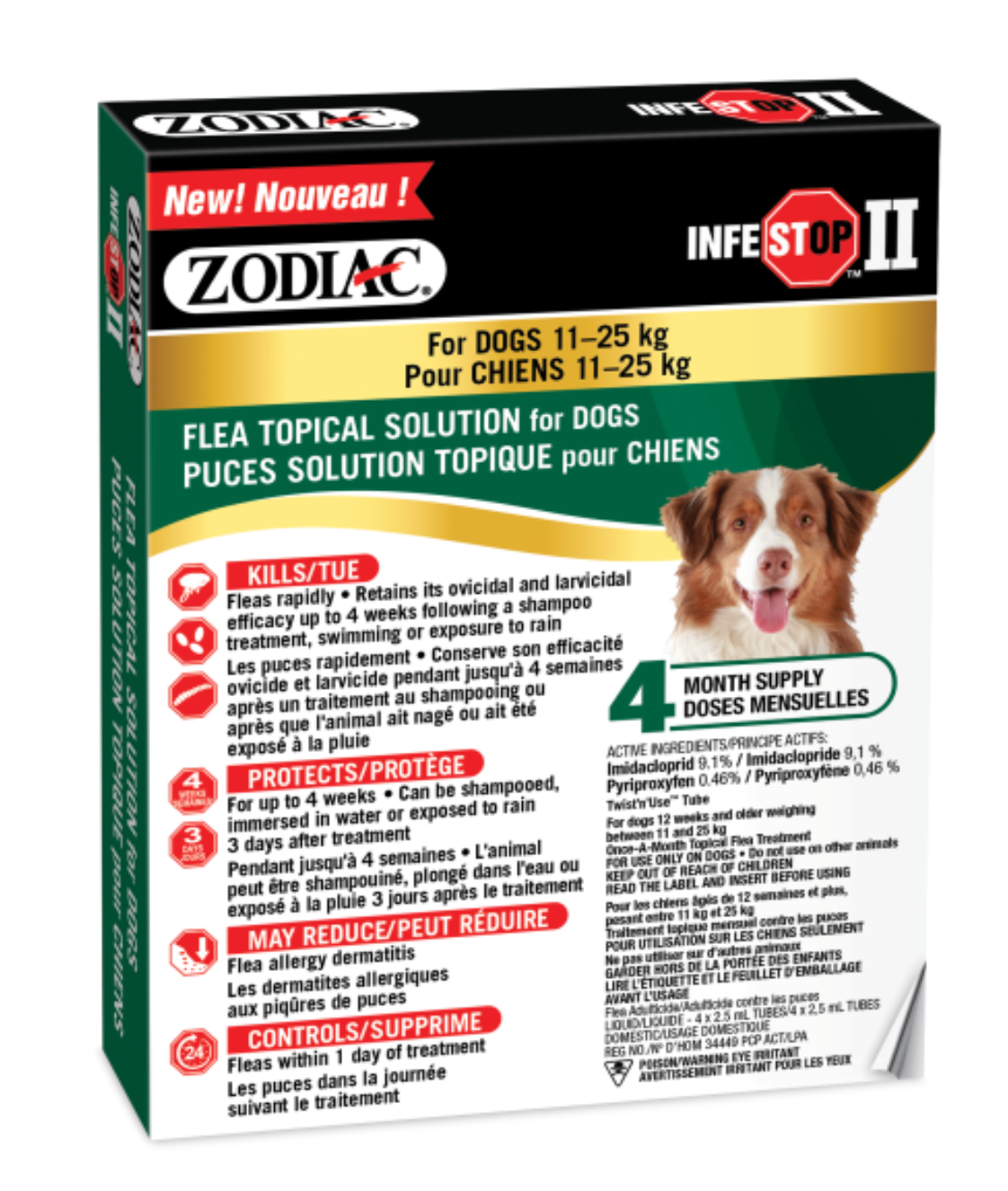 Zodiac Infestop II Topical Dogs 11 to 25 kg*