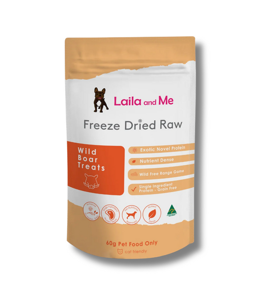 Laila and me Freeze Dried Raw wild boar treats