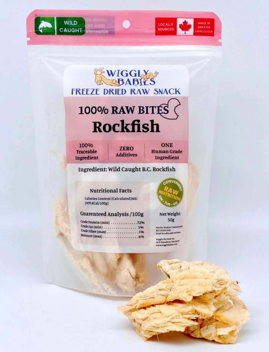 Wiggly Babies Wild Caught Rockfish Freeze Dried Raw