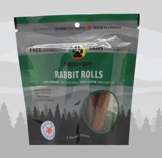 SHADES OF GRAY  Rabbit Roll Pet Treats