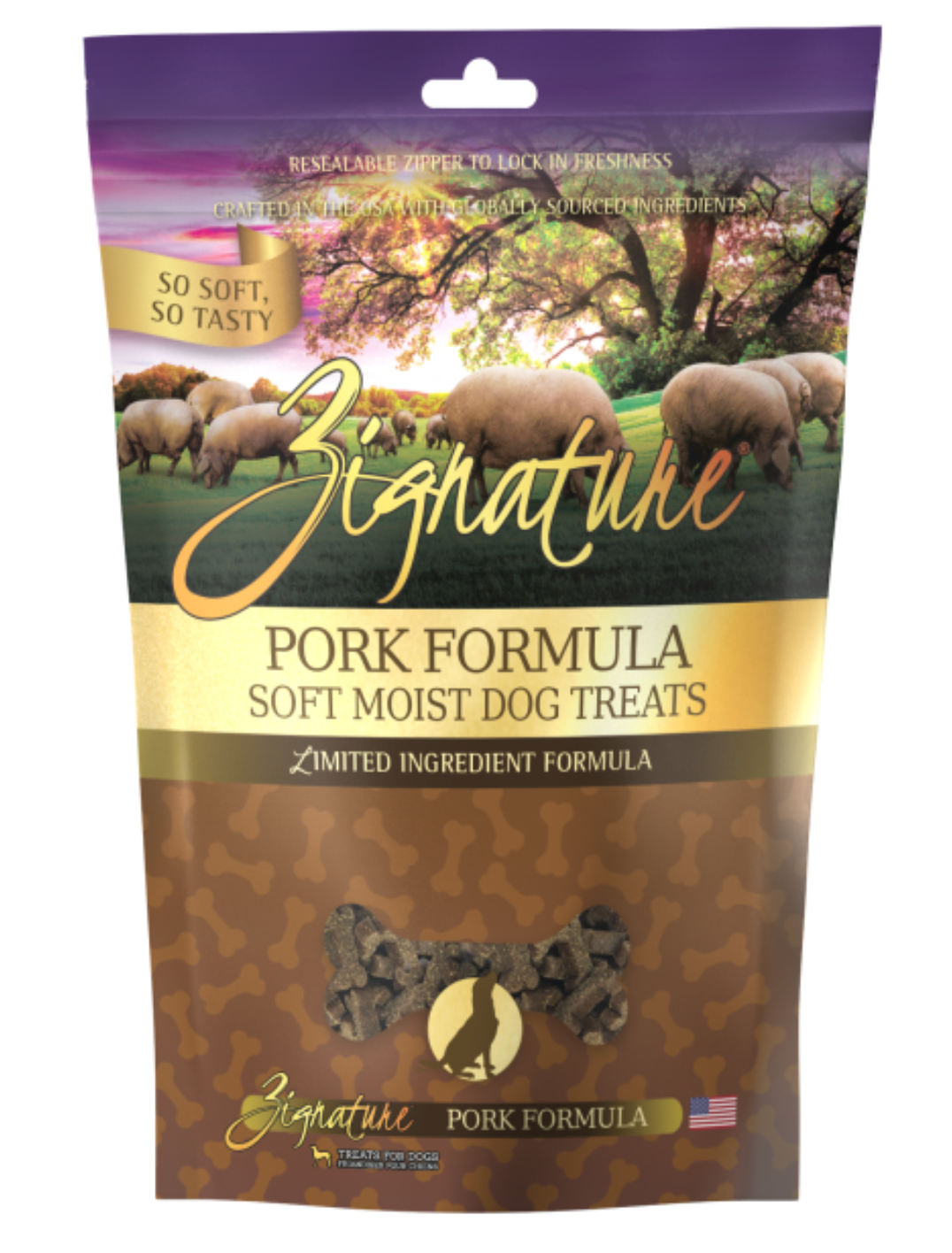 Zignature Dog Soft Moist Treats Pork 113g