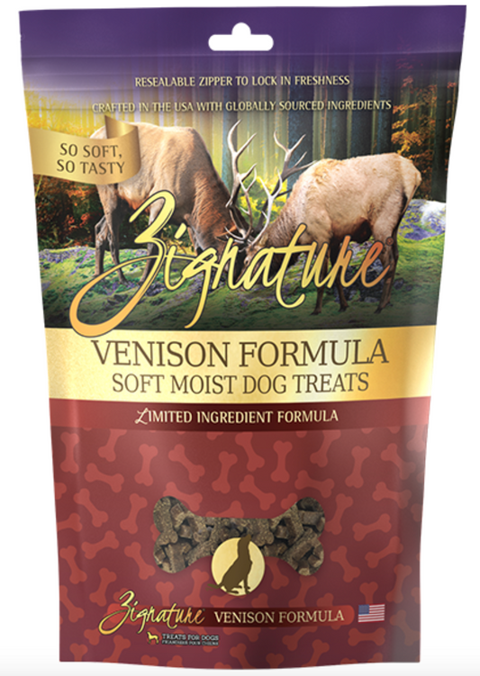 Zignature Dog Soft Moist Treats Venison 113g