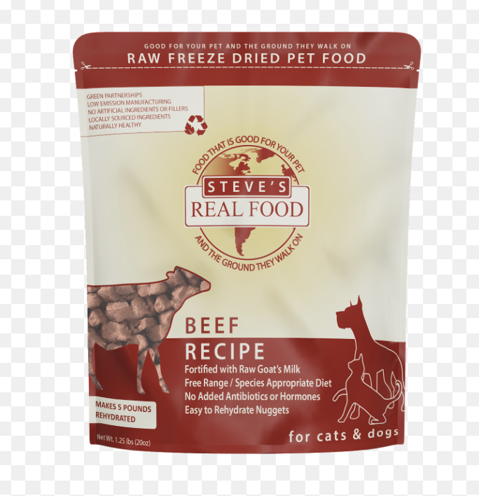 Steve's Real Food FD Nuggets Beef 1.25LB Cats & Dogs