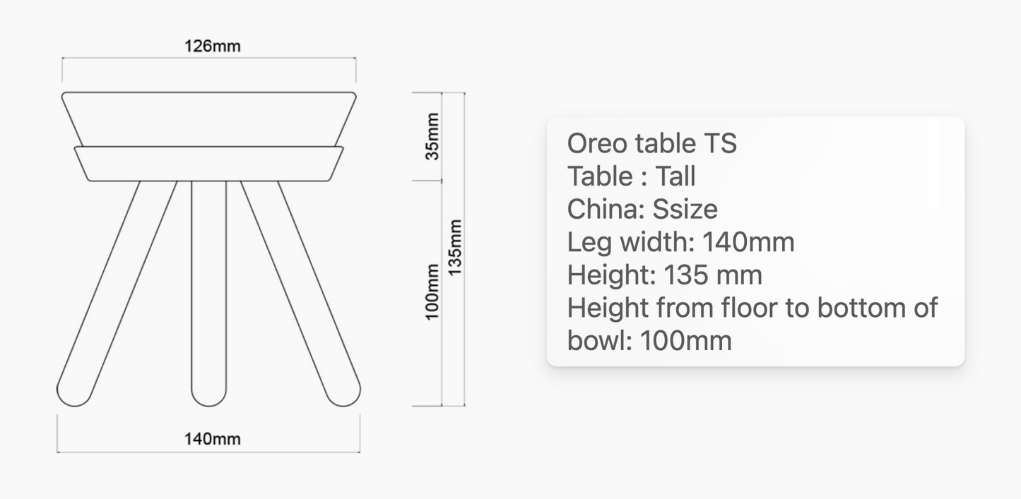 Inherent Oreo table- Wooden Beige