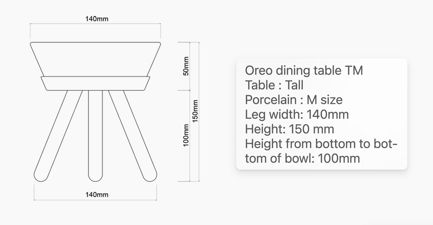 Inherent Oreo table- Wooden Beige