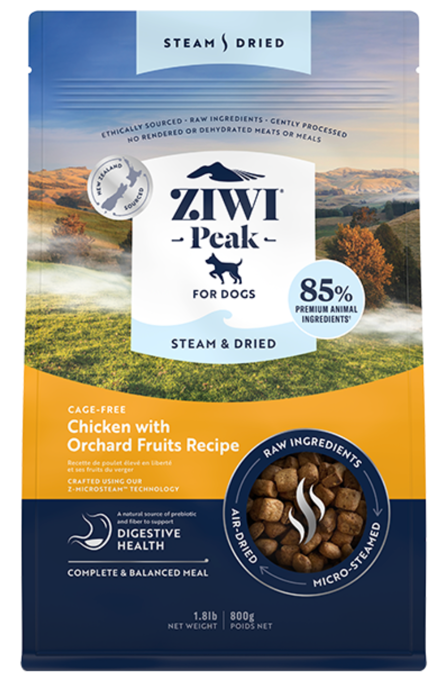 ZIWI Peak Dog Steam-Dried Chicken w/Orchard Fruits 800g