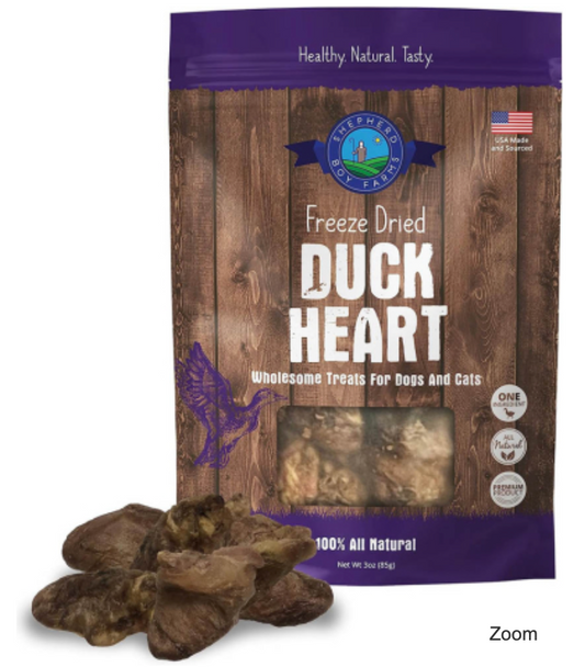 SHEPHERD BOY FARMS Freeze Dried Duck Hearts 85g