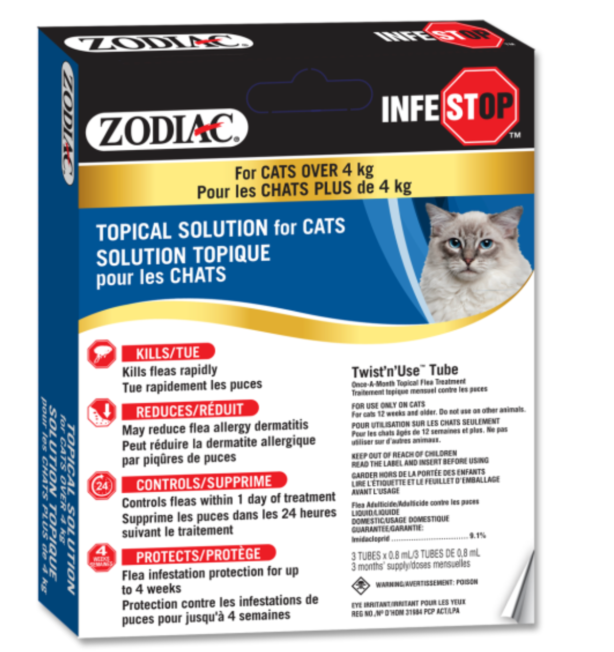 Zodiac Infestop Topical Cats over 4 kg*