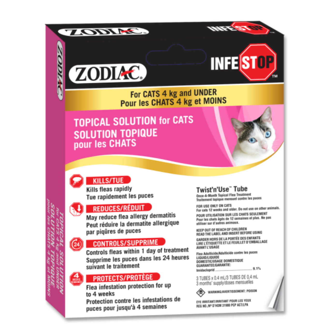 Zodiac Infestop II Topical Cats under 4 kg*