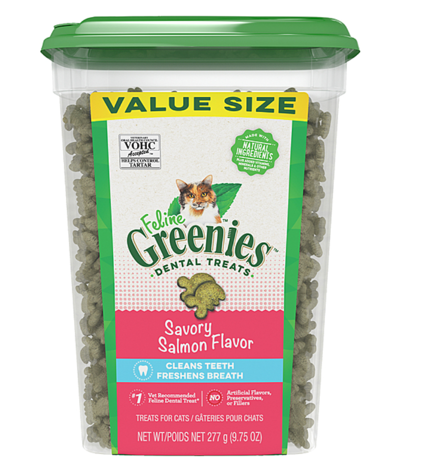 Greenies Dental Treat Savory Salmon 9.75OZ (4) | Cat