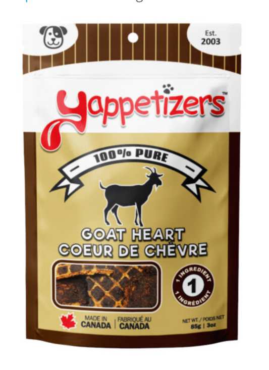 Yappetizers Goat Heart Dog Treats