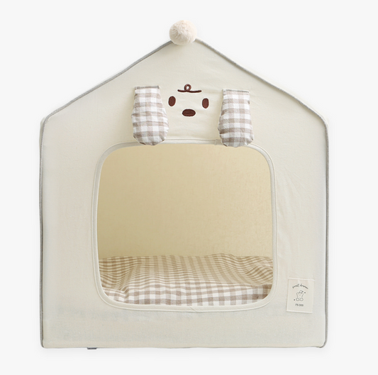 Its dog beige tent bed- L