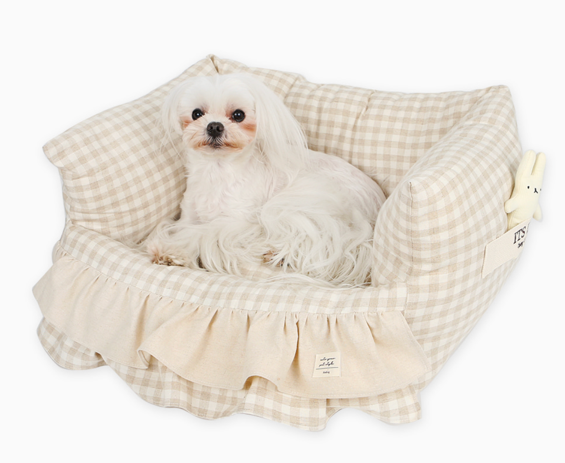 Its dog bed- beige- M