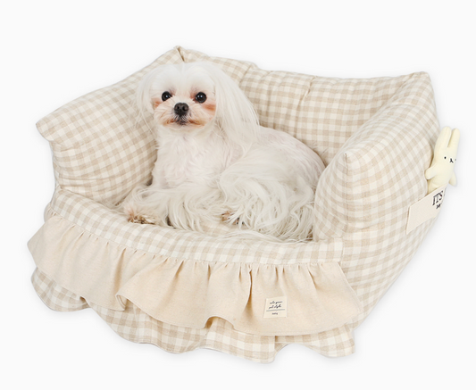 Its dog bed- beige- M