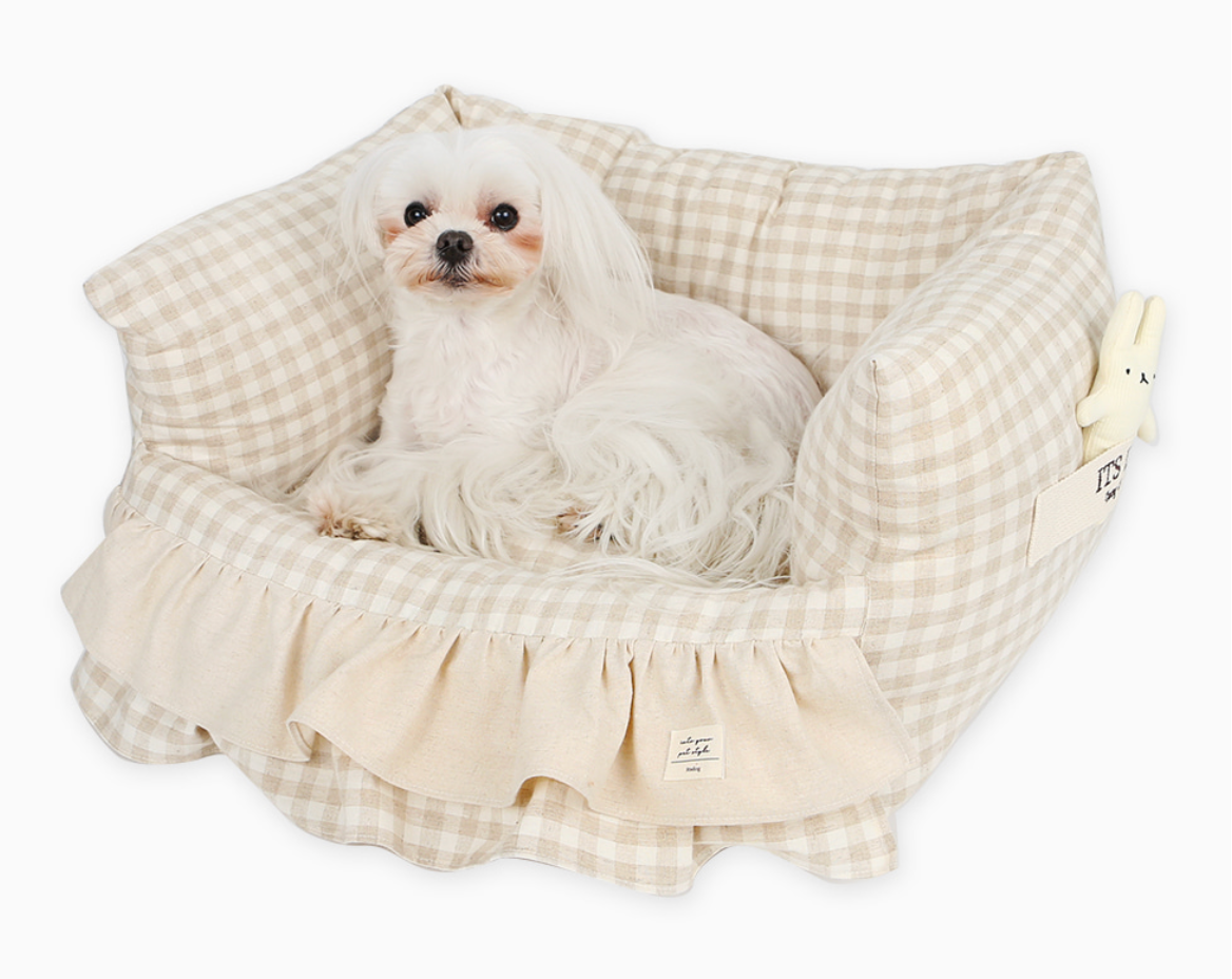 Its dog bed- beige- M