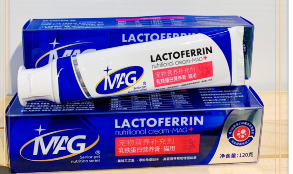 MAG lactoferrin nutritional cream for cats