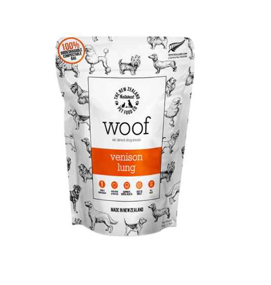 NZ Natural Pet Food Co- Air Dried- Treats - Woof - Venison Lung Treat 50g