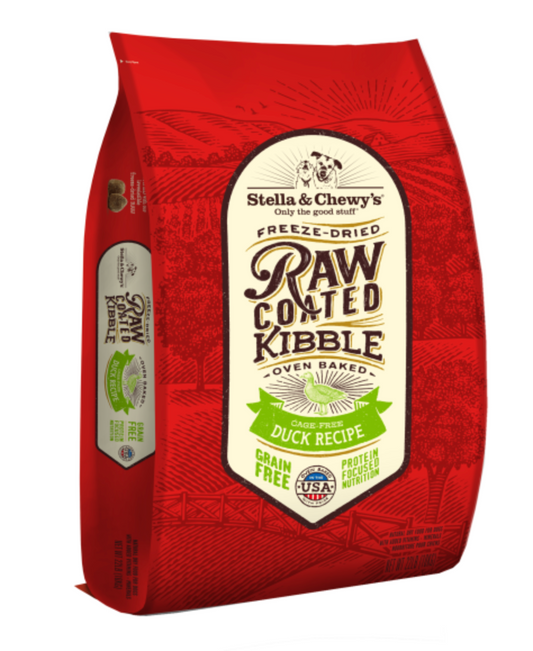 Stella&Chewys Dog RawCoated Kibble GF Duck 22 lb