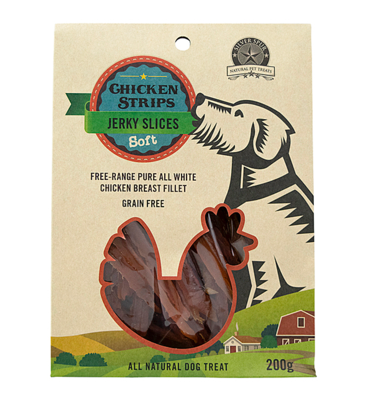Silver Spur Natural Pet Treats Chicken Jerky slices 200GM