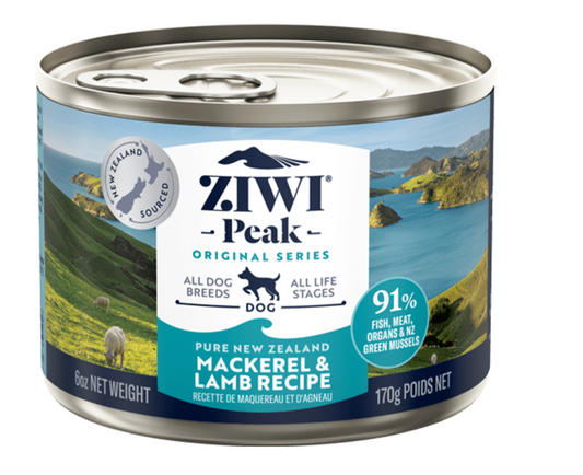 ZIWI Peak Dog Mackerel & Lamb Cans
