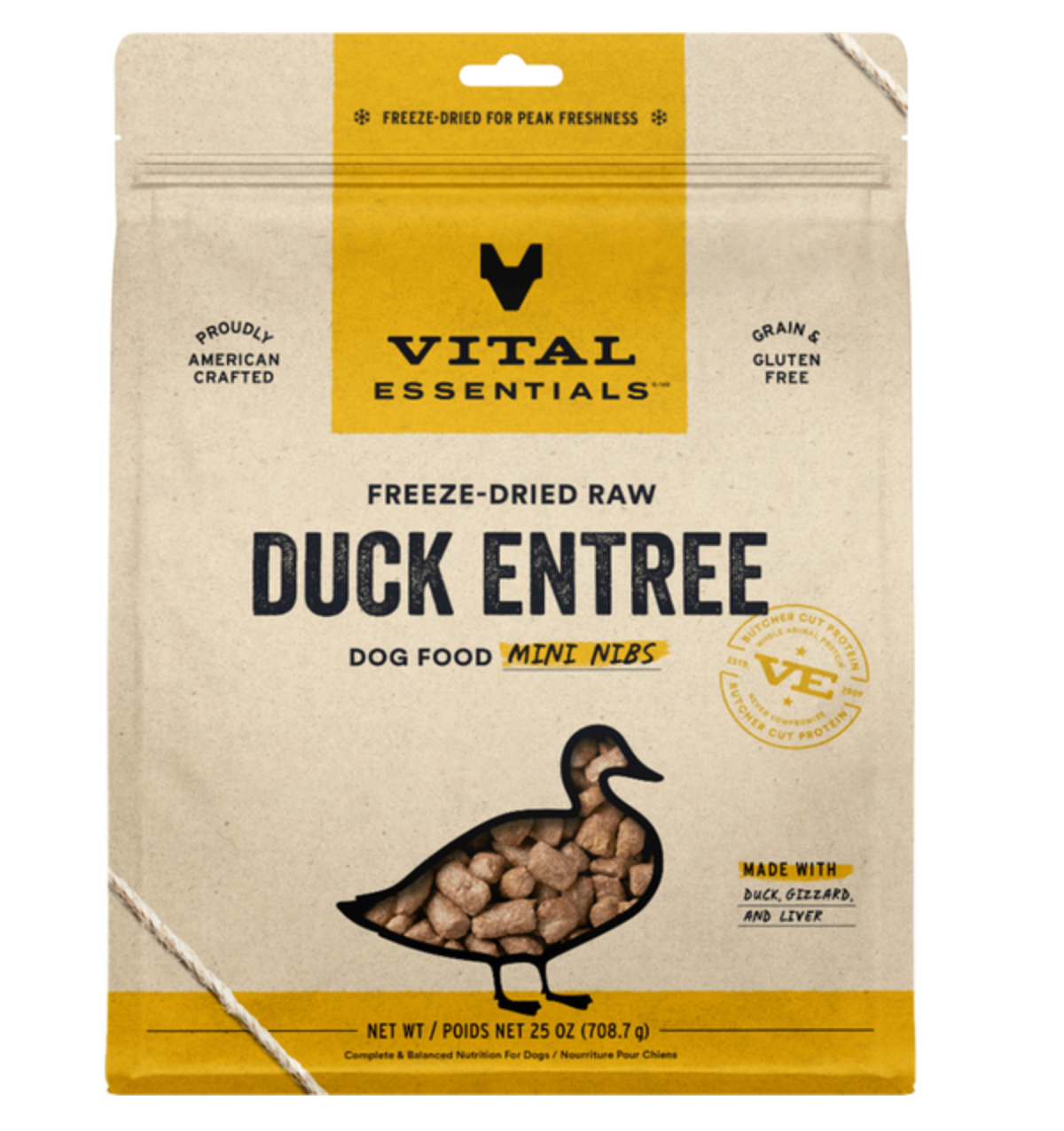 Vital Essentials FD Raw Duck Entree Mini Nibs 25OZ
