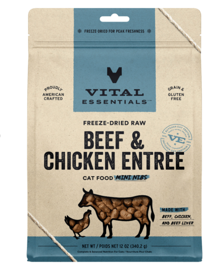 Vital Essentials FD Raw Beef & Chicken Mini Nibs Cat